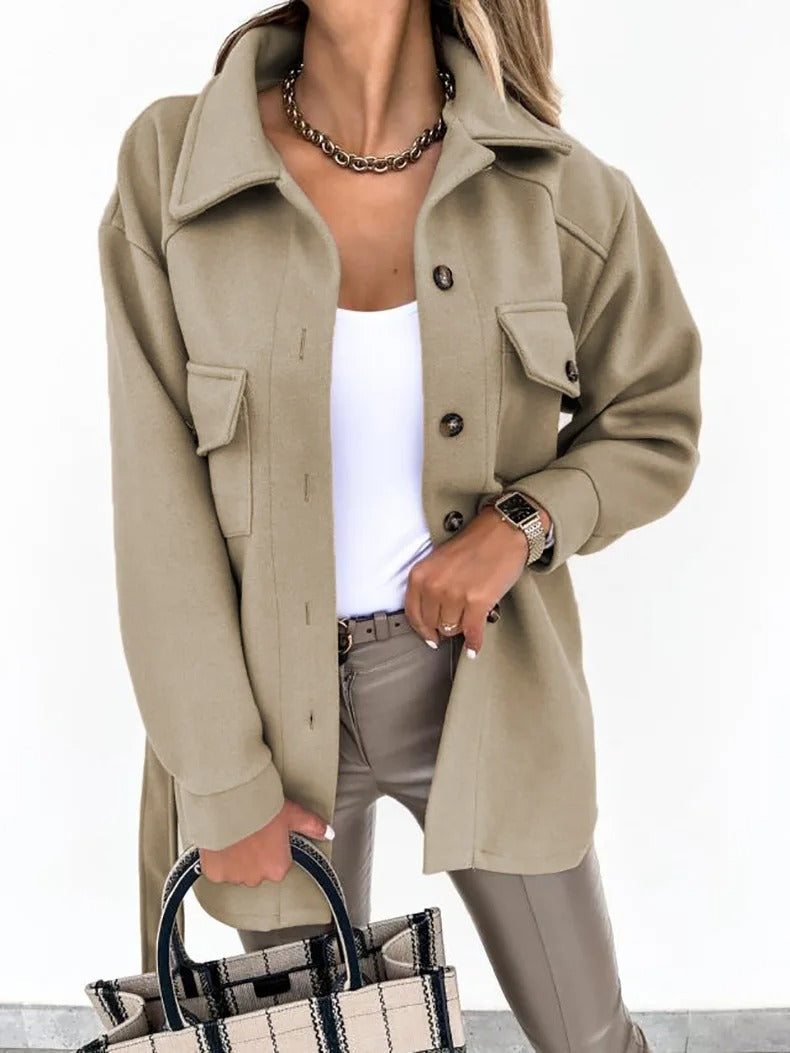 Drune | Sommerjacke Leichtes Woll Langjacke