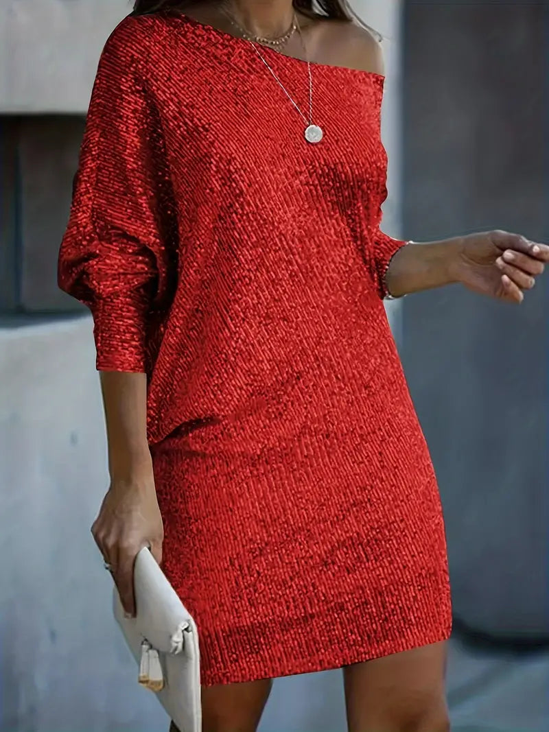 Drune | Abendkleid Mit Kontrastierenden Pailletten