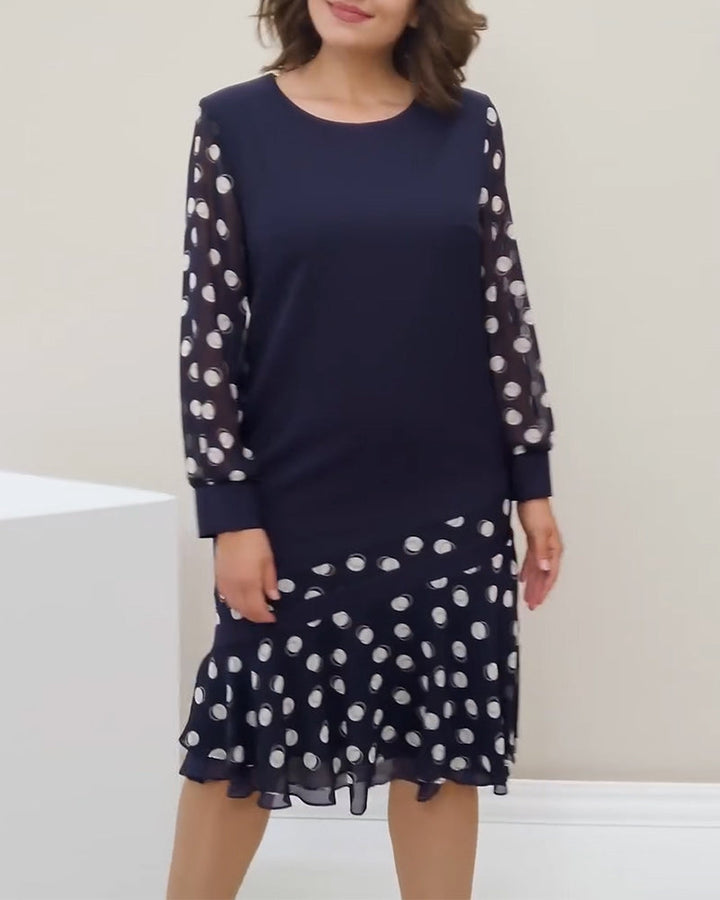Drune | Rundhals Langarm Polka Dot