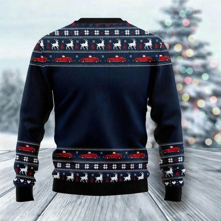 Drune | Laut, Stolz & Unübersehbar: Verrückter Weihnachtsmann Druck Hässlicher Weihnachts-Pullover