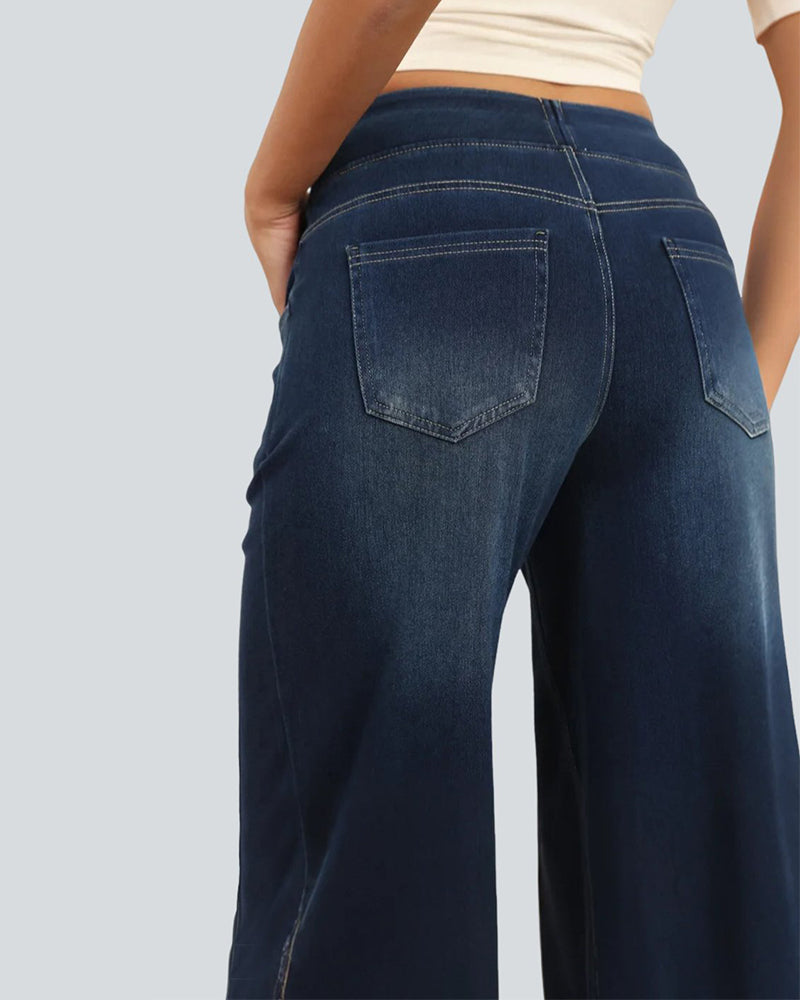 Drune | High Waisted Gewaschen Loose Baggy Lässig