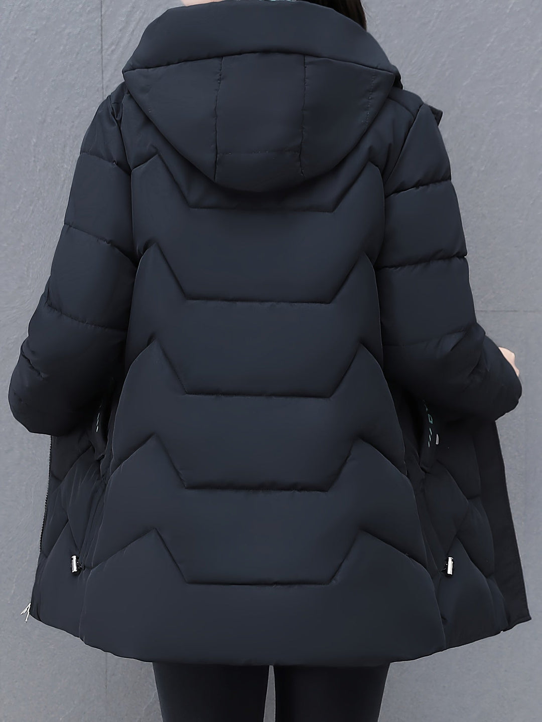 Drune | Langes, lässiges Damen-Daunenjacke mit Kapuze