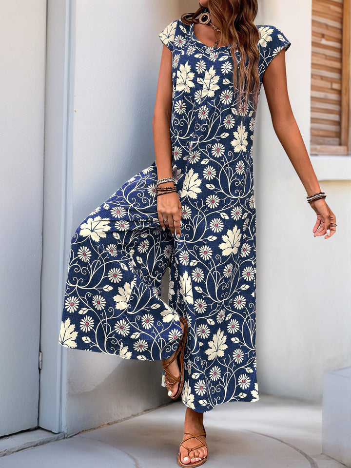 Drune | Lockerer Jumpsuit mit Blumendruck