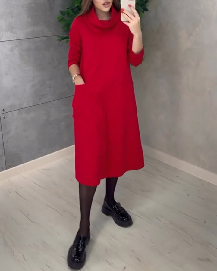 Drune | Kleid mit Rollkragen und Taschen
