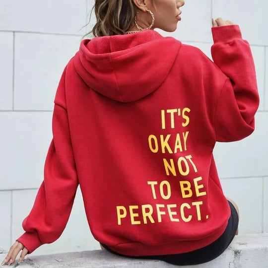 Drune Damen Hoodie mit Rückenprint und Kapuze
