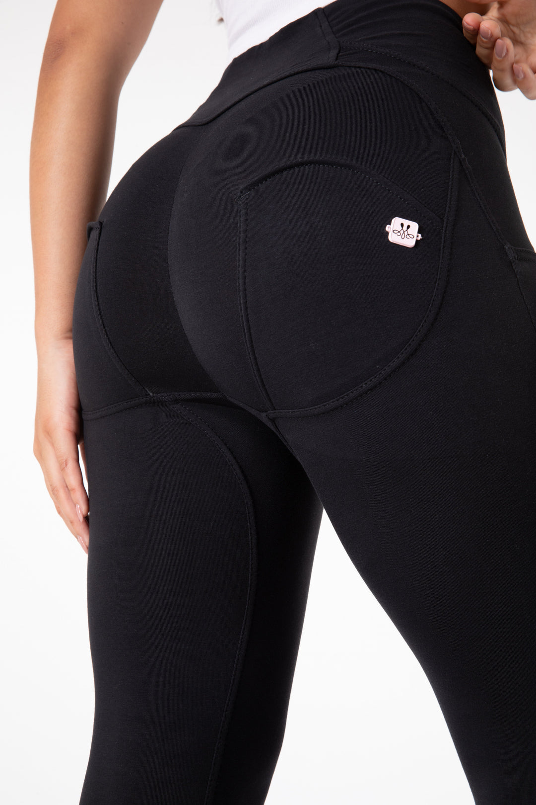 Drune | Stramme Schwarze Leggings mit Hohem Bund