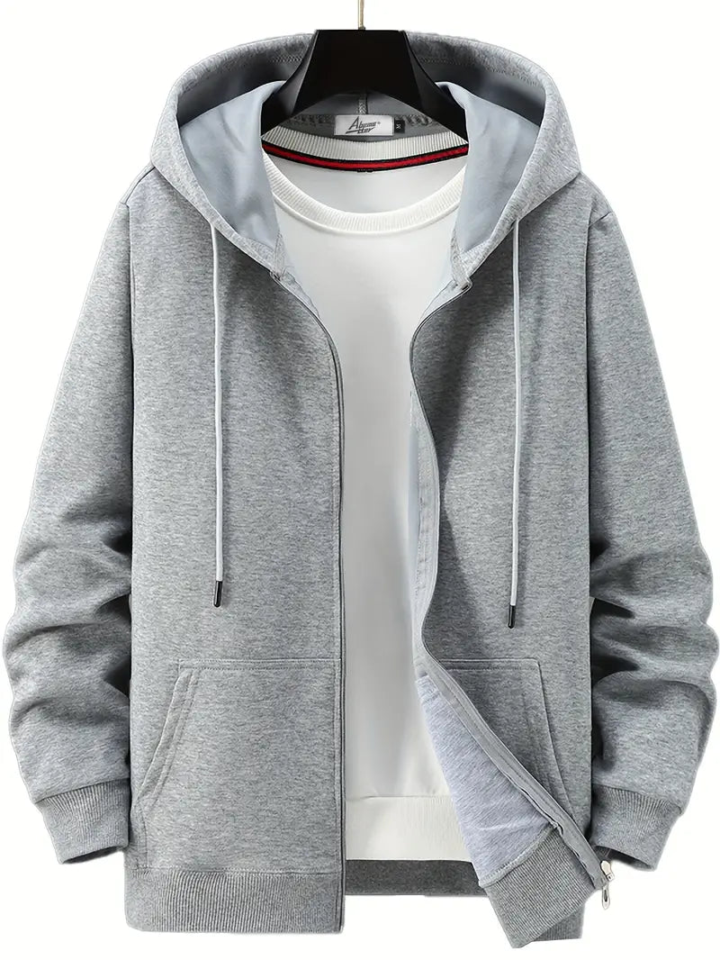 Drune - Lässiger Herbst Full Zip Hoodie mit Kordelzug für Männer
