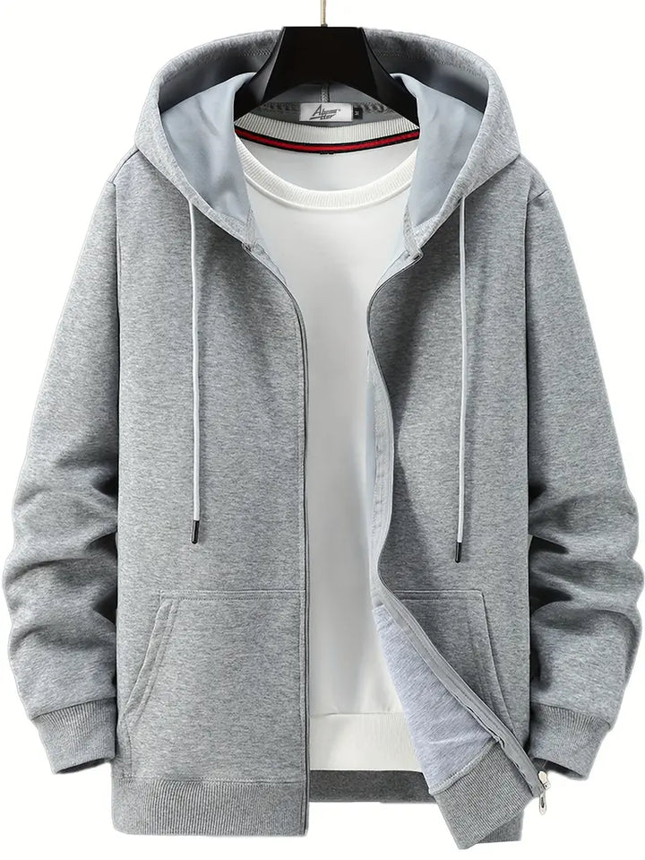Drune - Lässiger Herbst Full Zip Hoodie mit Kordelzug für Männer