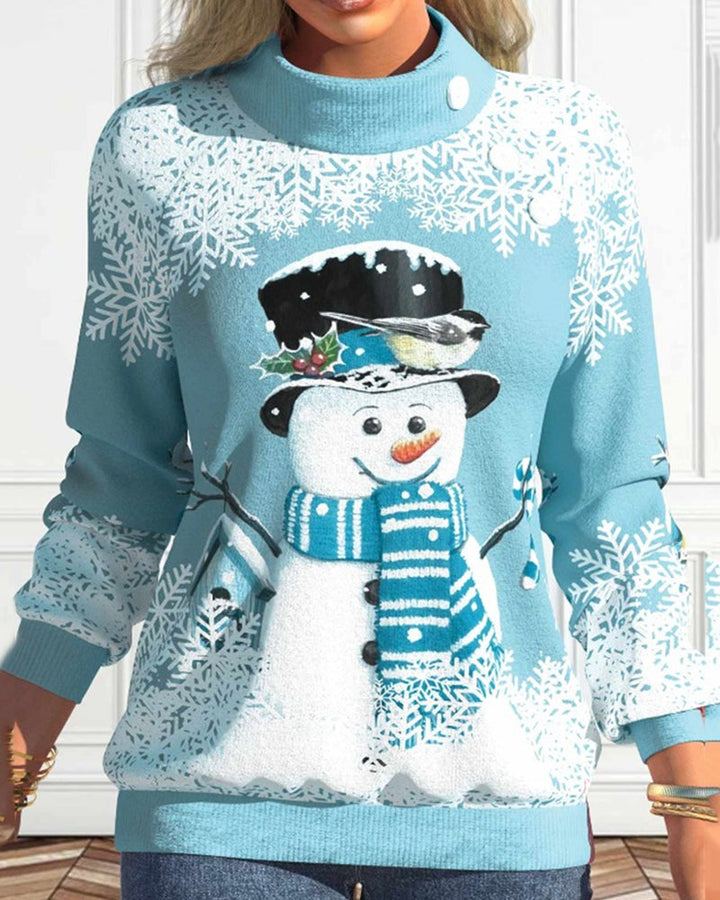 Drune | Schneemann Print und Stehkragen