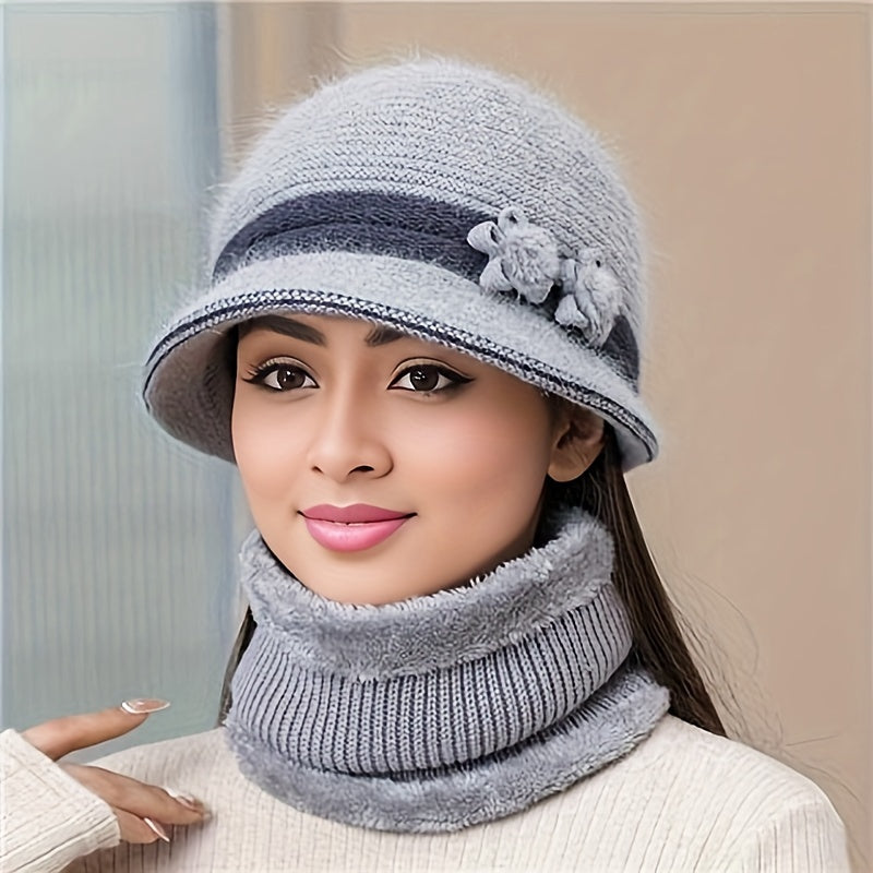 Drune | Schickes Winter Stilvolles Gestricktes Set für Frauen