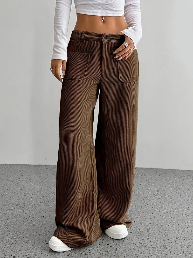 Drune | Weite Cordhose für Damen aus Baumwollmischung