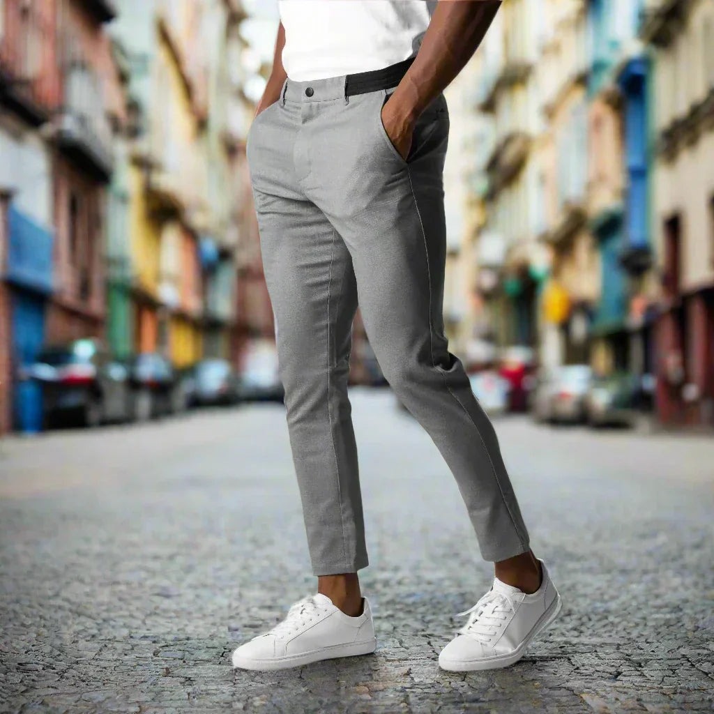 Drune | Slim Fit Chinos Baumwoll Stretch Knöchellang Bequem Und Vielseitig