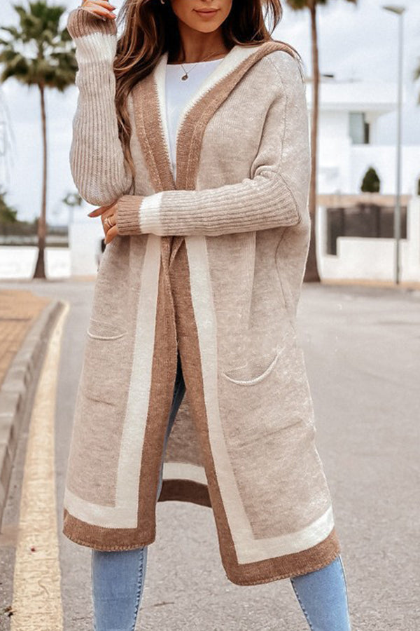 Drune | und Winter Freizeit Alleskönner Kapuzen langer Cardigan Pullover Jacke