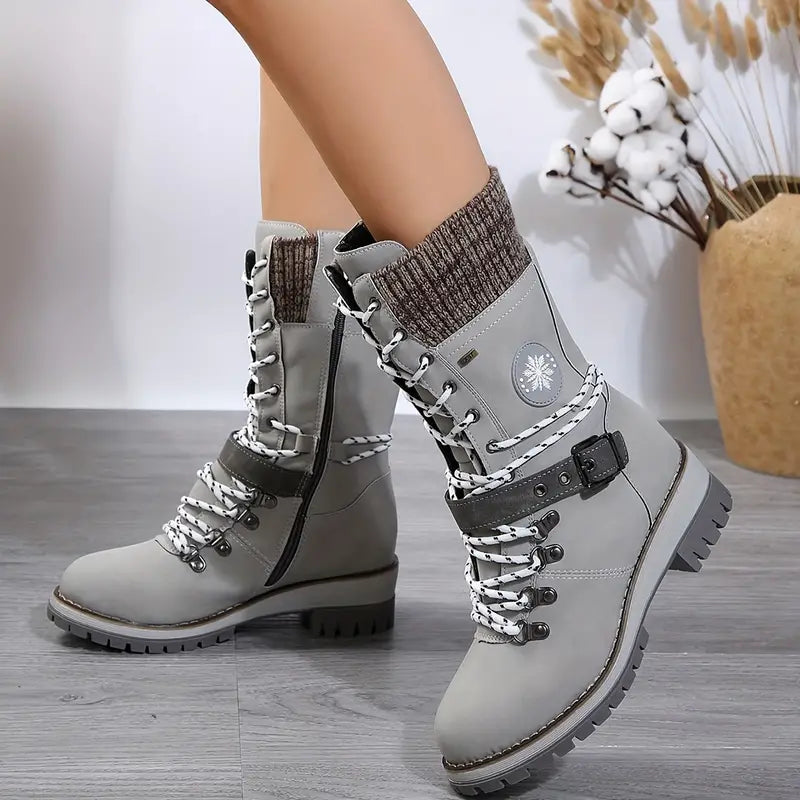 Drune | Trendige Winterstiefel Mit Mittlerer Länge