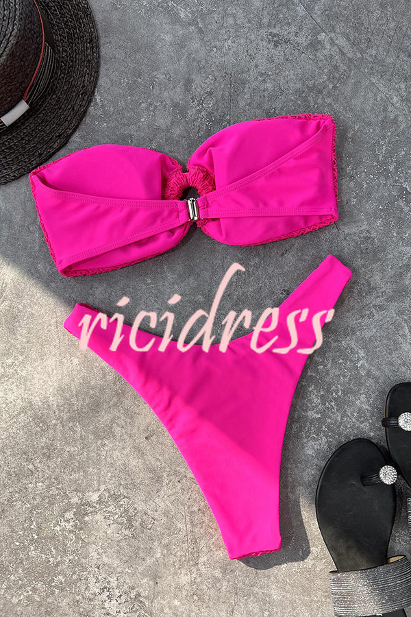 Drune Bandeau-Bikini mit Ringausschnitt
