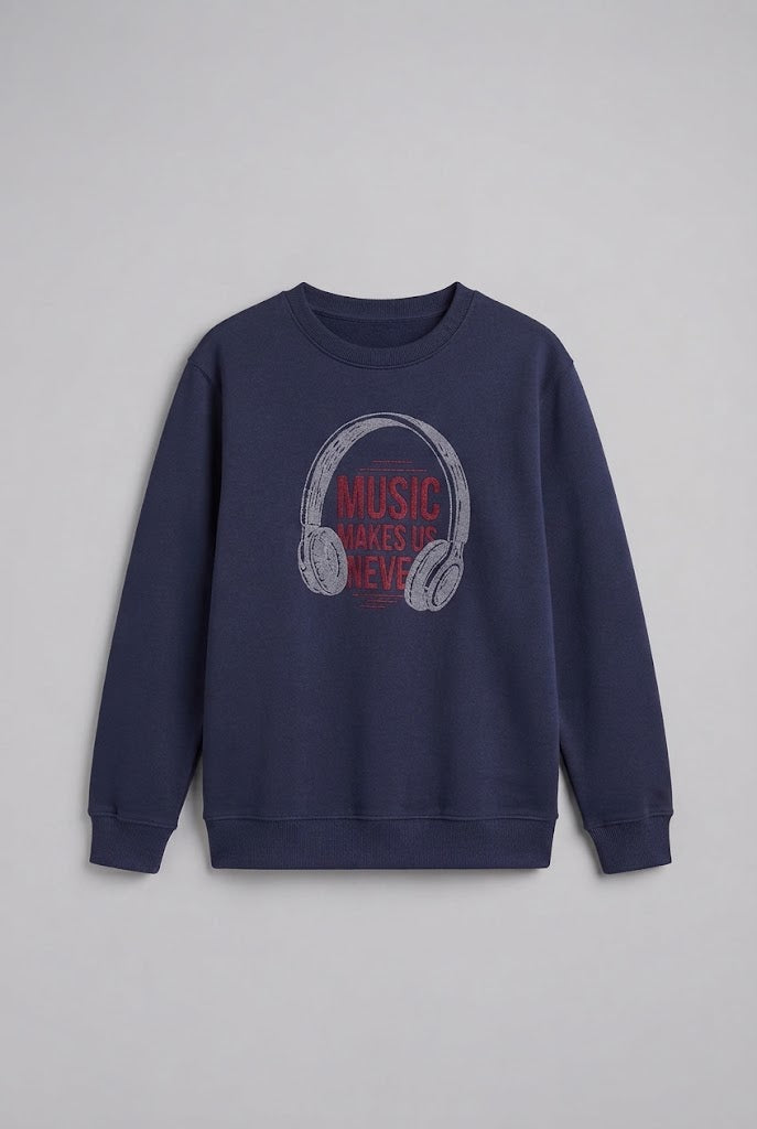 Damen Gemütlicher Sweatshirt mit Kopfhörer Design Drune