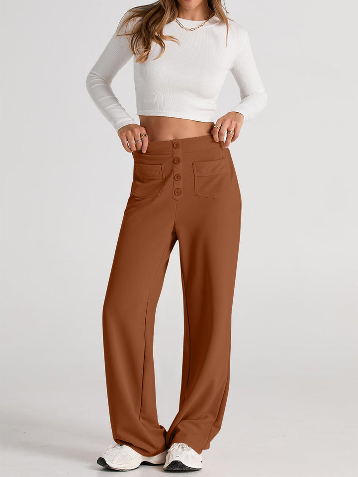 Drune | Taille Weite Hose Mit Taschen Elegant Und Komfortabel