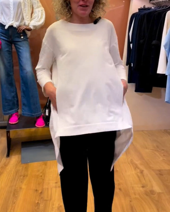 Drune | Basic Top mit Rundhalsausschnitt
