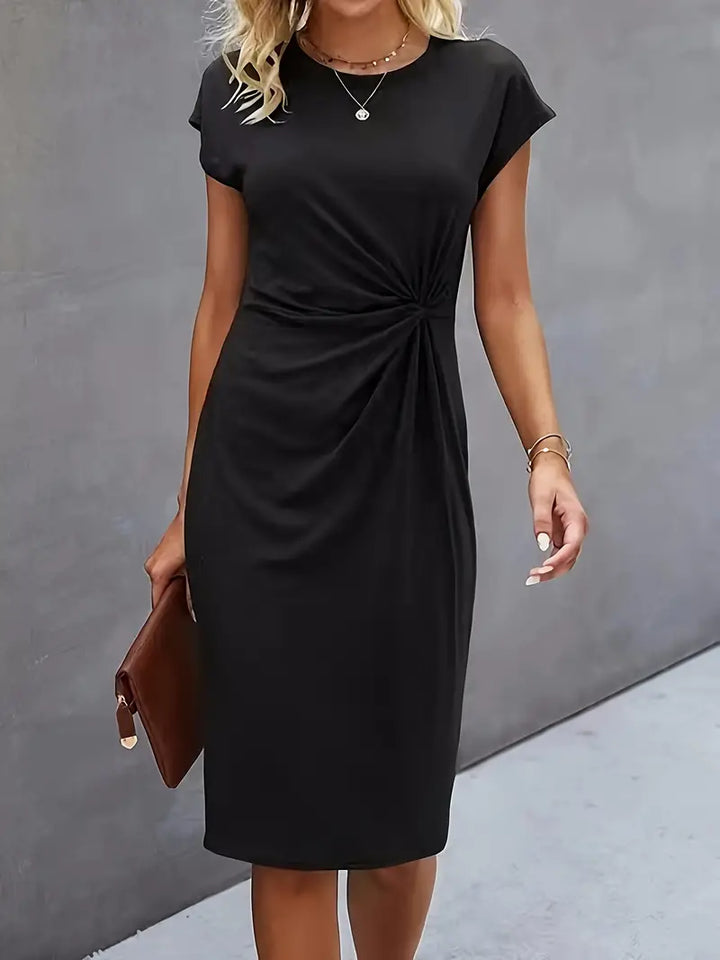 Drune | Stylisches Figurbetontes Kleid mit Rundhalsausschnitt