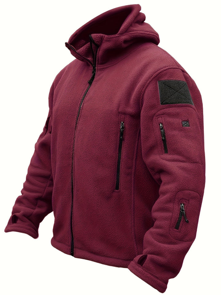 Drune | Fleece-Reißverschluss-Winddichte Outdoorjacke Für Herren - Perfekt für Outdoor-Aktivitäten