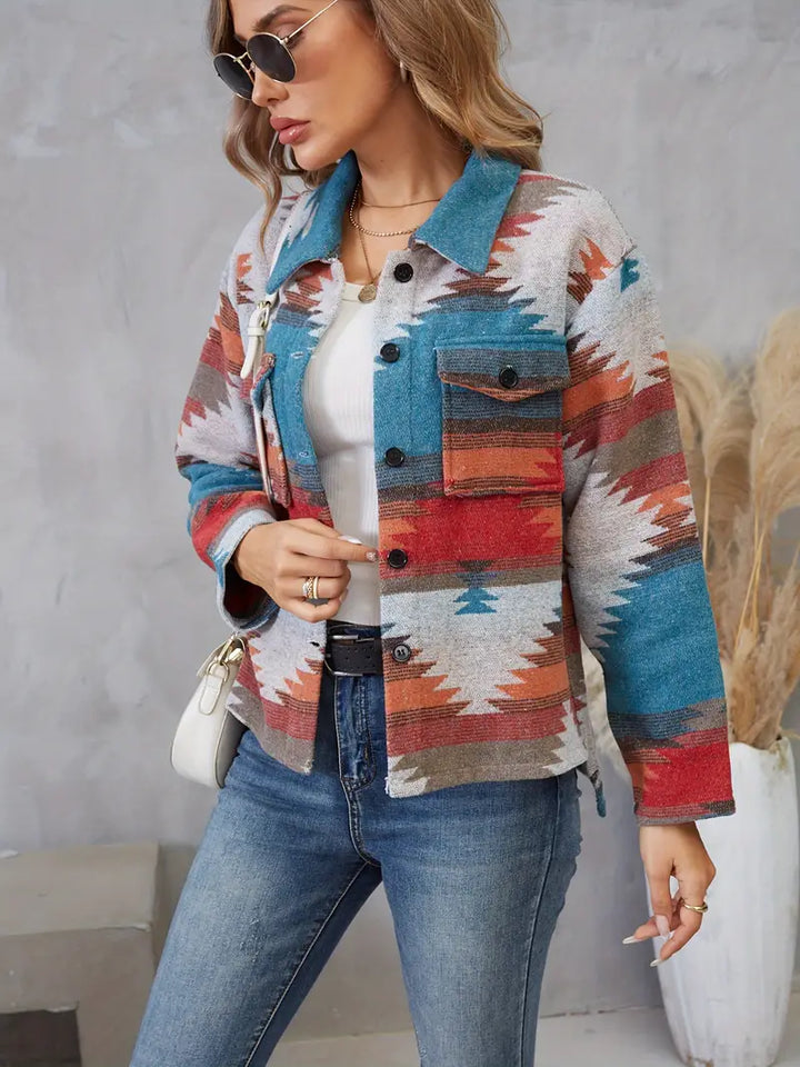 Drune | Aztekenmuster Geknotete Jacke