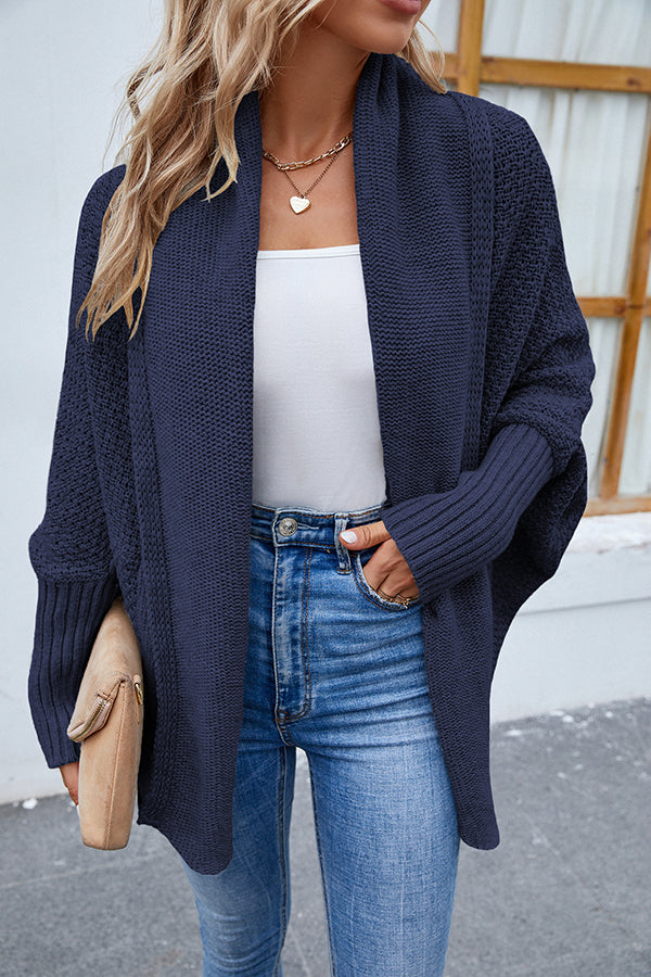 Drune | Elegante Strickjacke mit Dolmanärmeln für Frauen