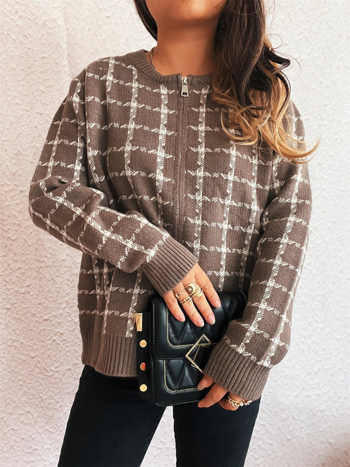 Drune | Cozy checked cardigan with pockets for everyday style