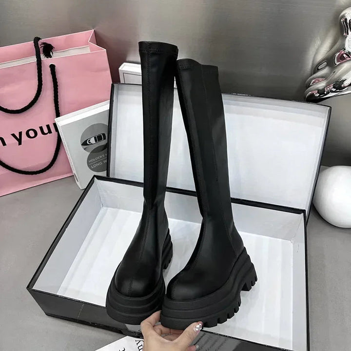 Drune | Lange Schwarze Stiefelschuhe Für Komfort Und Stil
