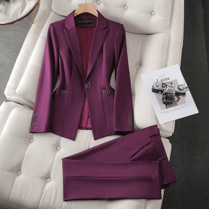 Drune | Eleganter Damen Blazer Und Hosenanzug Lässiges & Bequemes Design