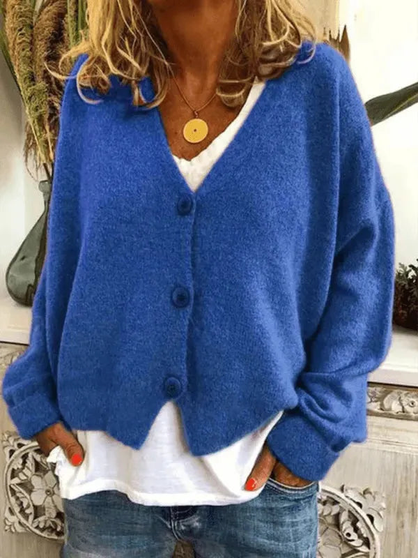 Drune | Lockere Frauen Strickjacke Pullover