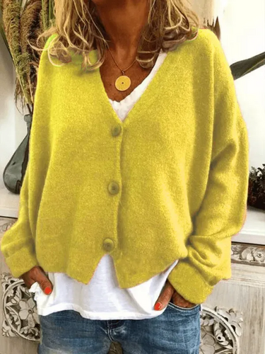 Drune | Lockere Frauen Strickjacke Pullover