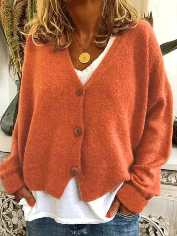 Drune | Lockere Frauen Strickjacke Pullover