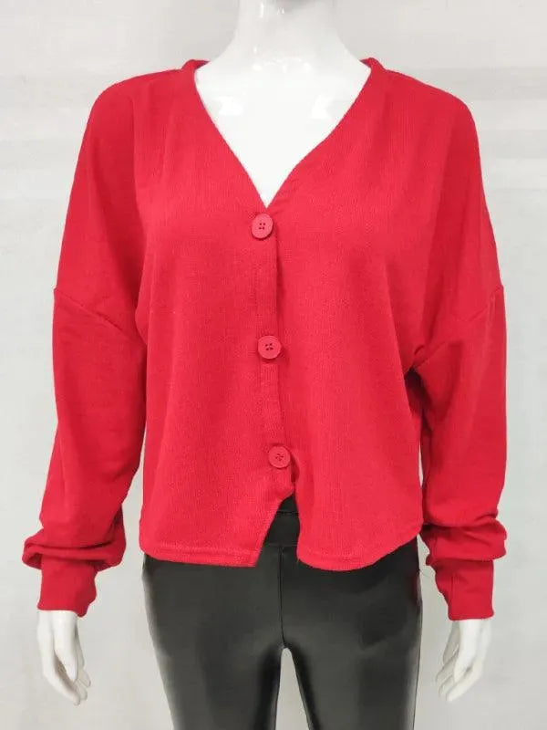 Drune | Lockere Frauen Strickjacke Pullover