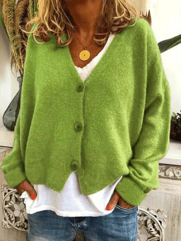 Drune | Lockere Frauen Strickjacke Pullover