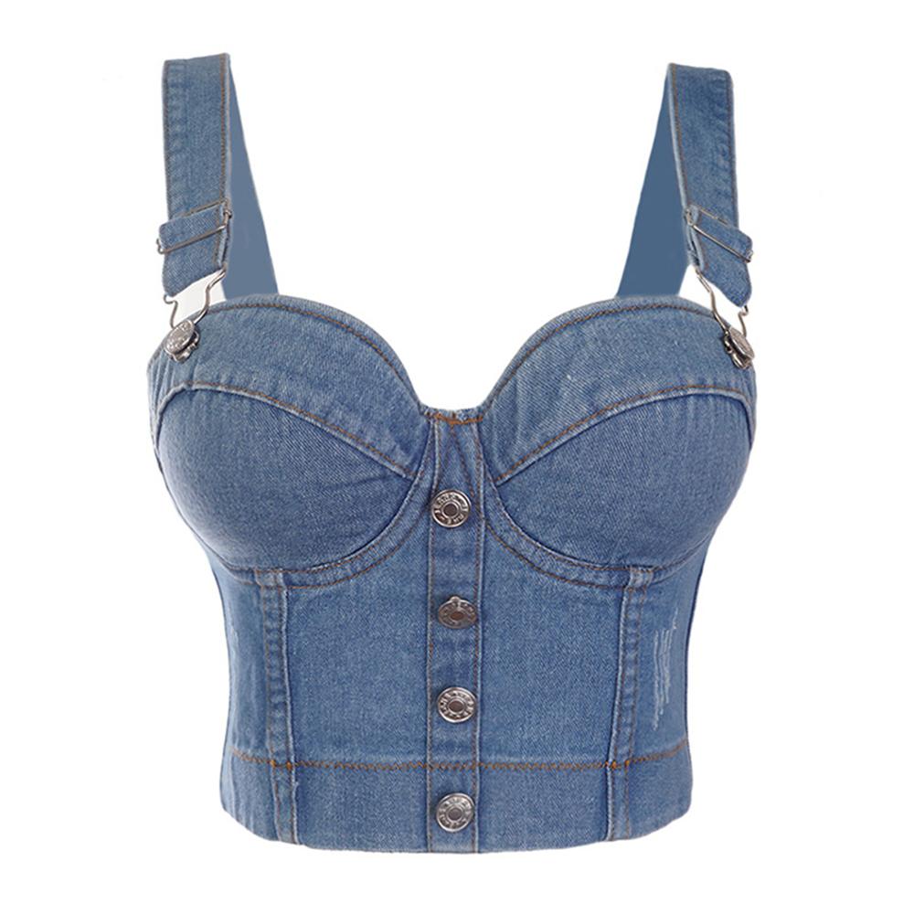 Drune | Mode Sexy Jeans Damen Kurzes Oberteil