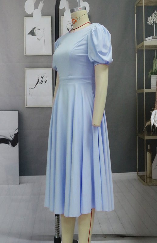 Drune | Fashion Solid Color Slim Fit Sexy Big Swing Dress