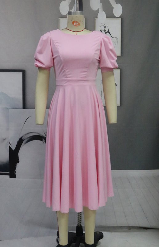 Drune | Fashion Solid Color Slim Fit Sexy Big Swing Dress