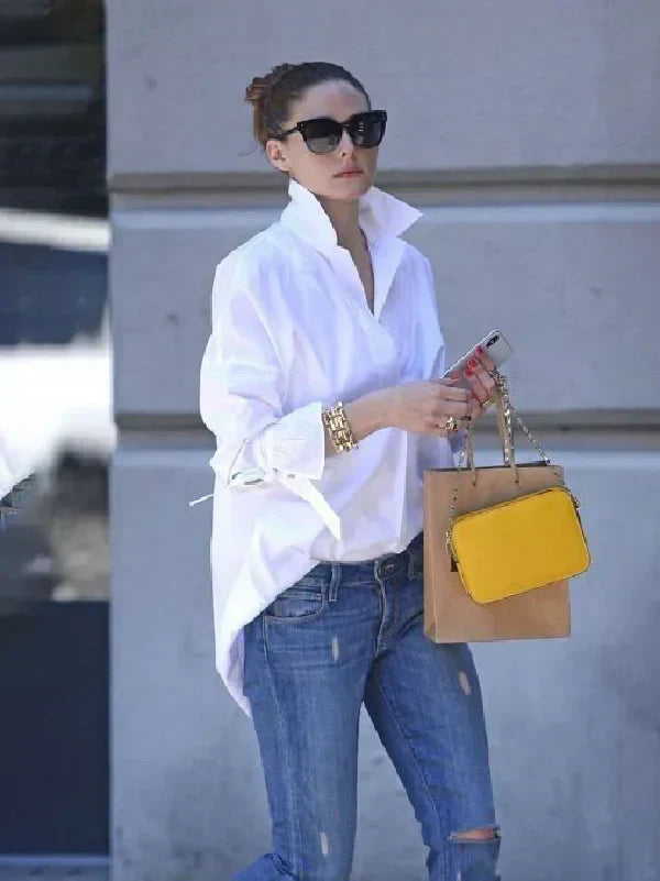 Drune | Schicke, Oversized Bluse mit Knopfleiste für Damen