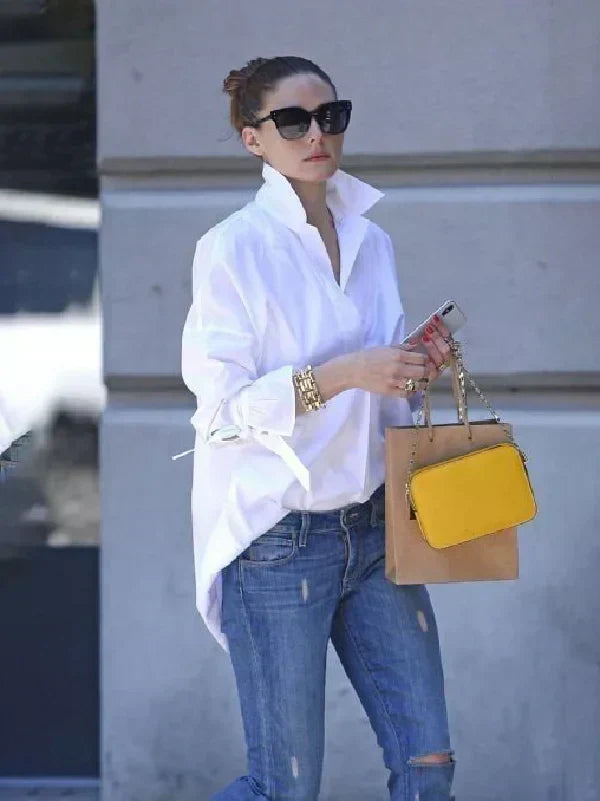 Drune | Schicke, Oversized Bluse mit Knopfleiste für Damen