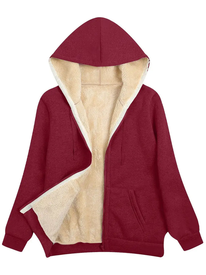 Drune | Warme und weiche Kapuzenjacke für Damen | Perfekt für den Winter