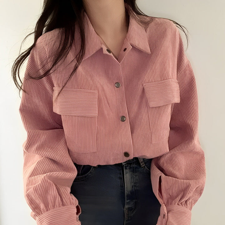 Drune | Damenjacke Aus Cord Mit Kurzem Revers