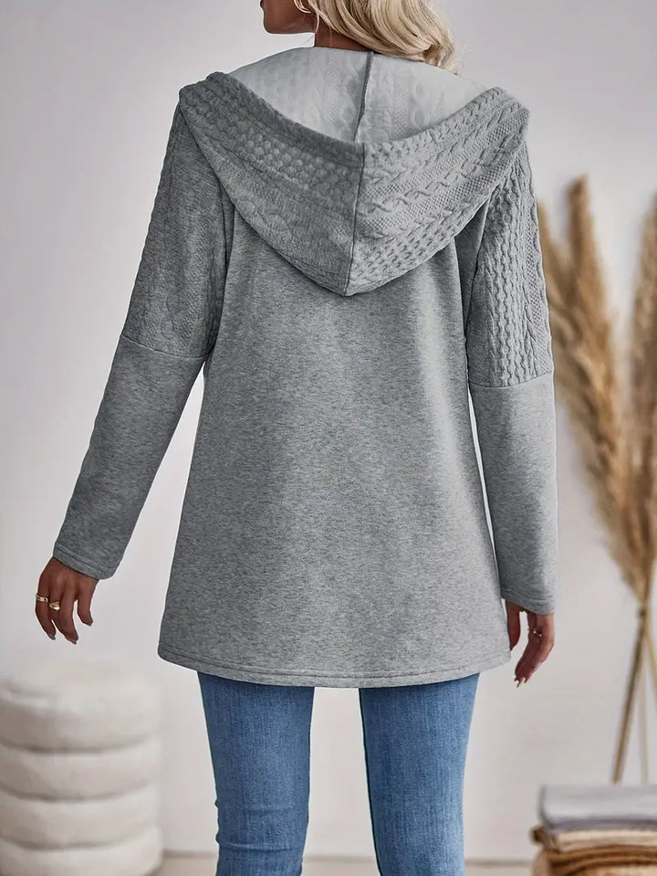 Drune | Damen Kapuzen Sweatshirt mit Reißverschluss