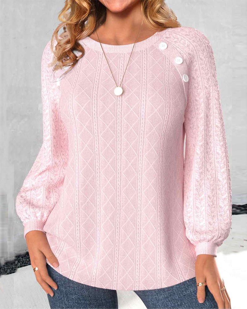 Drune | Einfarbiges Sweatshirt mit Knöpfen