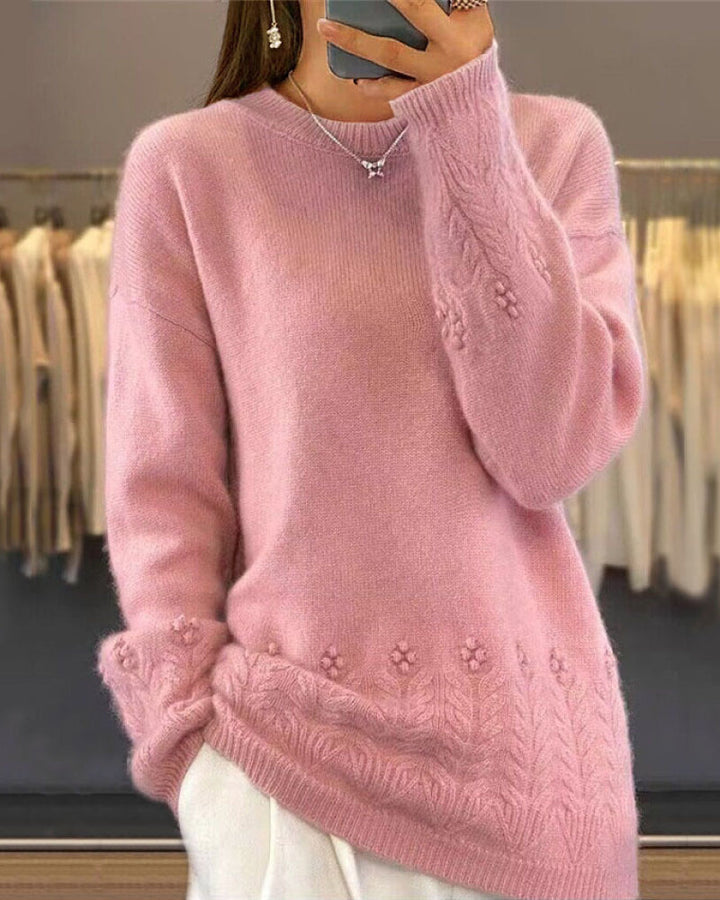 Drune | Einfarbig Passender Pullover Im Retro Stil