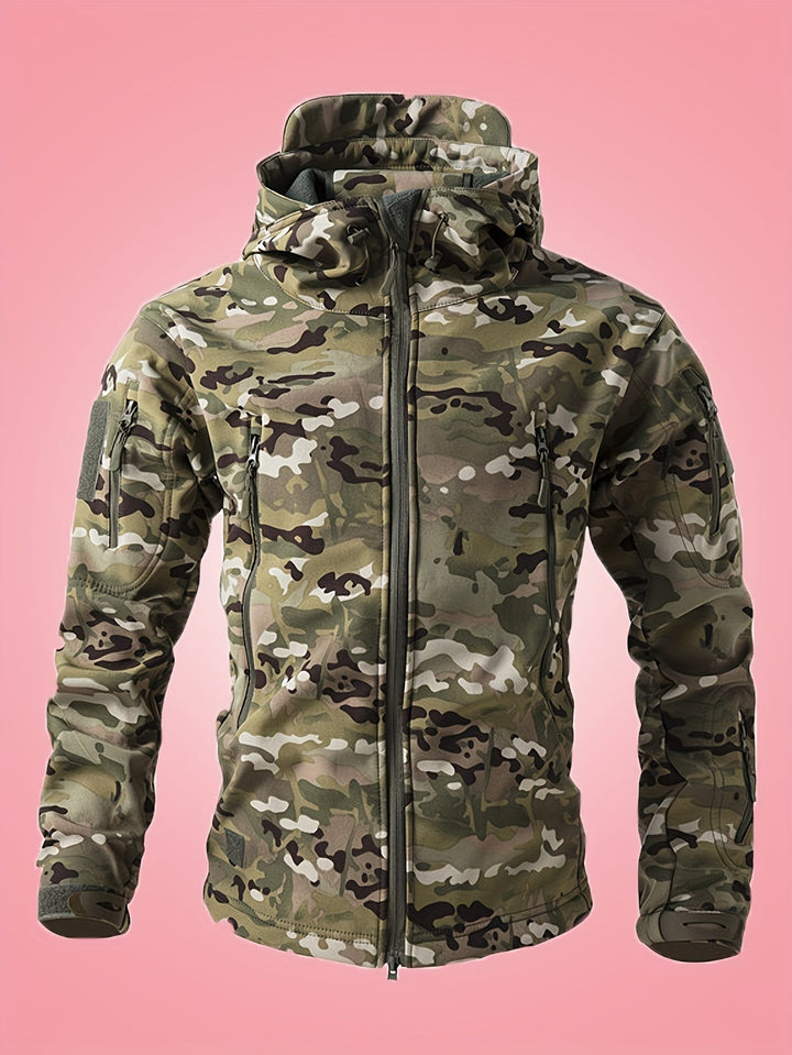 Drune | militär camouflage Windjacke mit Reißverschlusstaschen für Männer - Perfekt für Aktivitäten im Freien