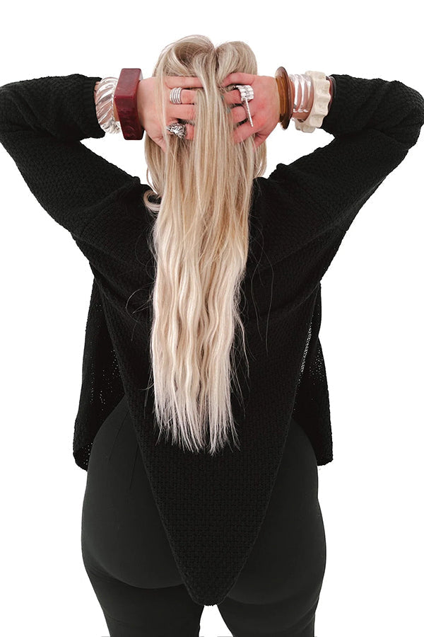 Drune | Cozy knitted mid-length cardigan with long sleeves