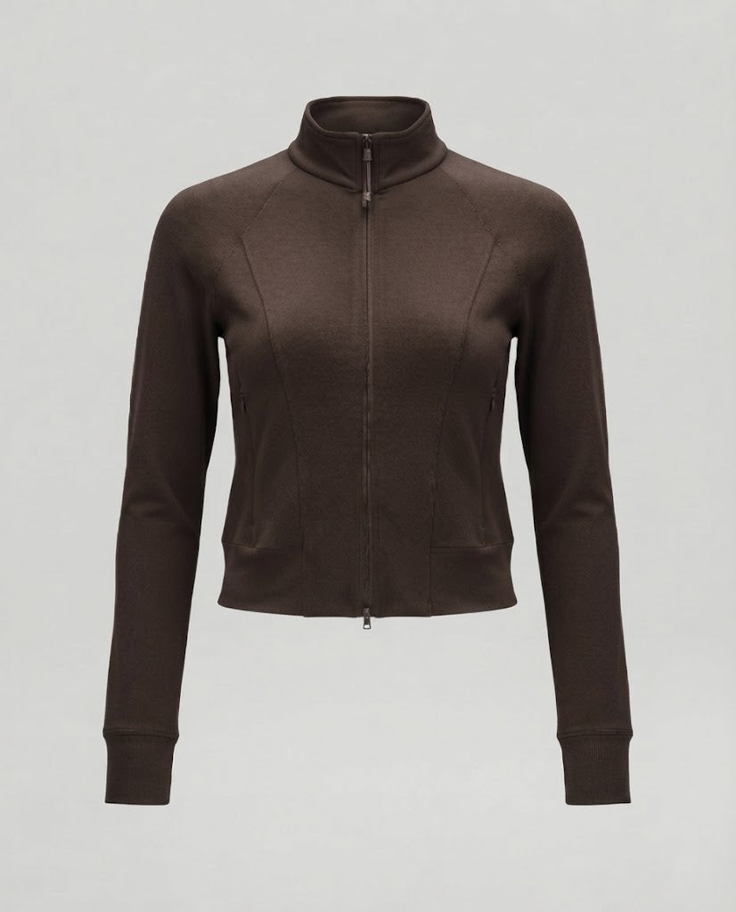 Damen Enganliegende Performance-Fleecejacke mit Stehkragen und Zwei-Wege-Reißverschluss Drune