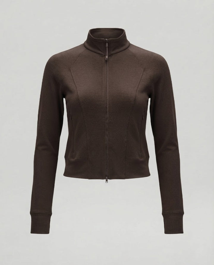 Damen Enganliegende Performance-Fleecejacke mit Stehkragen und Zwei-Wege-Reißverschluss Drune