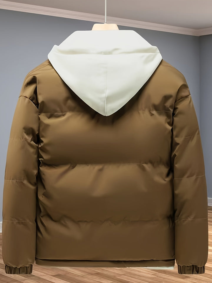 Drune | Verdickte Mittel-Lange Reißverschluss Winter Jacke Für Herren - Perfekt für Outdoor-Aktivitäten