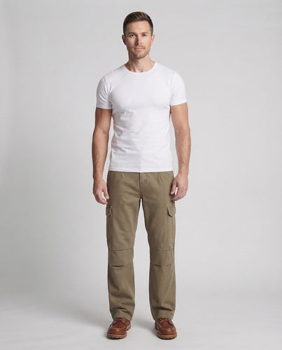 Herren Relaxte Utility‑Cargo‑Palazzo‑Hose mit gestuften Kniepaneelen Drune